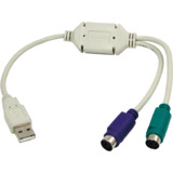 LogiLink usb 1.1 - 2 x PS/2 Adapterkabel, Länge: 0,20 m