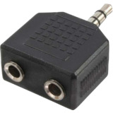 LogiLink Audio-Adapter, 3,5 mm Klinkenstecker - 2x 3,5 mm