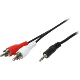 LogiLink Audiokabel, 2x cinchstecker - 3,5 mm Klinkenstecker