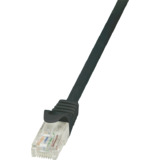 LogiLink Patchkabel, Kat. 5e, U/UTP, 0,5 m, schwarz