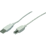 LogiLink usb 2.0 Kabel, usb-a - usb-b Stecker, 2,0 m, grau