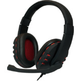 LogiLink usb-headset High Quality, mit Mikrofon, schwarz/rot
