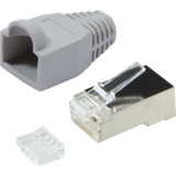 LogiLink rj45 Stecker, Kat.6, geschirmt, grau