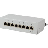 LogiLink desktop Patch panel Kat. 6, geschirmt, 8 Port, grau