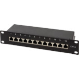 LogiLink 10" patch Panel Kat. 6, geschirmt, 12 Port, 1 HE