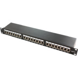 LogiLink 19" patch Panel Kat.6A, 24-Ports, schwarz, 1HE