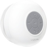 LogiLink bluetooth Lautsprecher, IPX4, mit Saugnapf, weiß