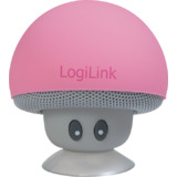 LogiLink bluetooth Mini-Lautsprecher "Mushroom", pink