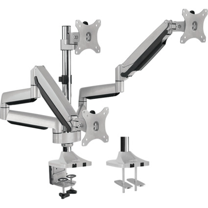 LogiLink Dreifach-Monitorarm, aus Aluminium, silber