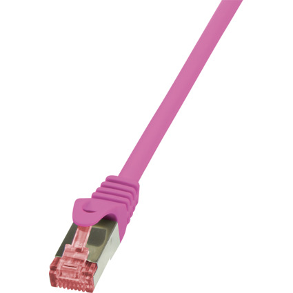 LogiLink Patchkabel, Kat. 6, S/FTP, 0,25 m, pink