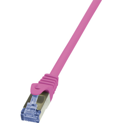 LogiLink Patchkabel, Kat. 6A, S/FTP, 0,25 m, pink