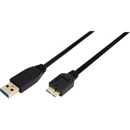 LogiLink USB 3.0 Kabel, USB-A - USB-B Micro Stecker, 0,6 m