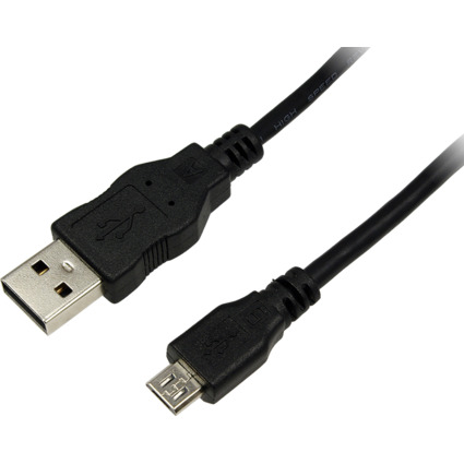 LogiLink USB 2.0 Kabel, USB-A - USB-B Micro Stecker, 0,6 m