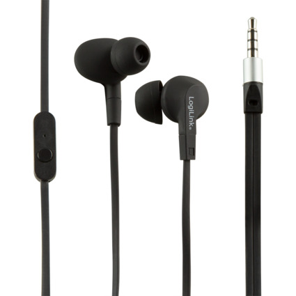 LogiLink In-Ear Headset, wassergeschtzt, schwarz