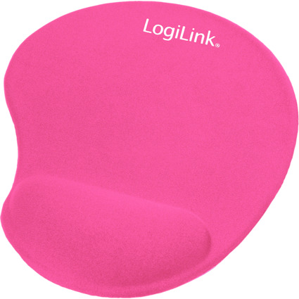 LogiLink Gel Handgelenkauflage mit Maus Pad, pink