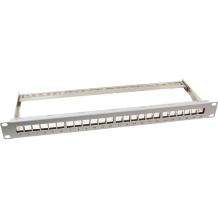 LogiLink 19" Keystone Patch Panel, geschirmt, lichtgrau