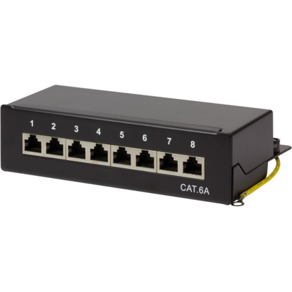 LogiLink Desktop Patch Panel Kat. 6A, 8-Ports, schwarz