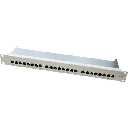 LogiLink 19" Patch Panel Kat. 6, geschirmt, 24 Port, 1 HE