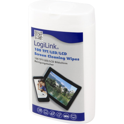 LogiLink TFT/LCD/LED Reinigungstcher, 100er Spenderdose