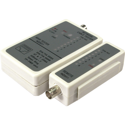 LogiLink Kabeltester RJ45 und BNC mit Remote Einheit