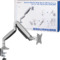 LogiLink Monitorarm, aus Aluminium, silber