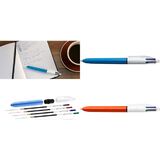BIC Kugelschreiber LILA Vierfarb-Schiebemechanik rot blau grün schwarz 8922901
