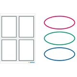 HERMA buchetiketten oval, rot / grn / blau