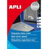 APLI Typenschild-Etiketten, 25,4 x 10 mm, silber