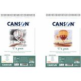 CANSON zeichenpapier-spiralblock "C"  grain, A3, 125 g/qm