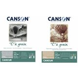 CANSON zeichenpapierblock "C"  grain Couleur, grau meliert