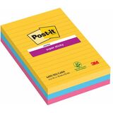 Post-it haftnotizen Super sticky Notes, 101x101 mm, liniert