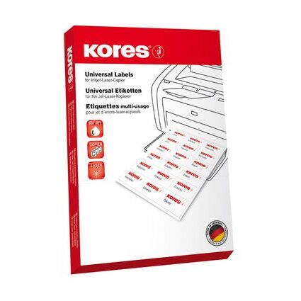 Kores Universal-Etiketten, 70 x 41 mm, wei, 100 Blatt