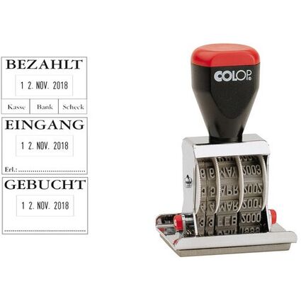 COLOP Datumstempel 04060 L2 "BEZAHLT", mit Textplatte