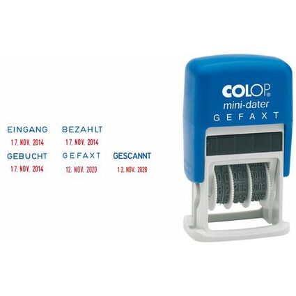 COLOP Datumstempel Mini Dater S160 L3 "GEBUCHT"