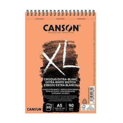 CANSON Skizzen- und Studienblock "XL EXTRA WHITE", DIN A3