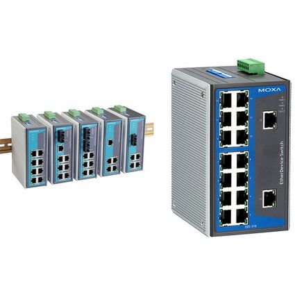 MOXA Unmanaged Industrial Ethernet Switch, 4 x RJ45 Ports,