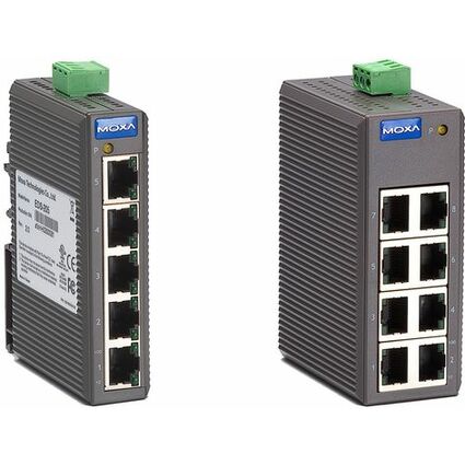 MOXA Unmanaged Industrial Ethernet Switch, 5 Port, EDS-205