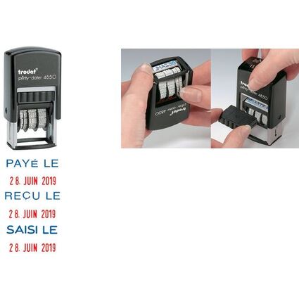 trodat Datumstempel Printy Dater 4850L "RECU LE" (FR)