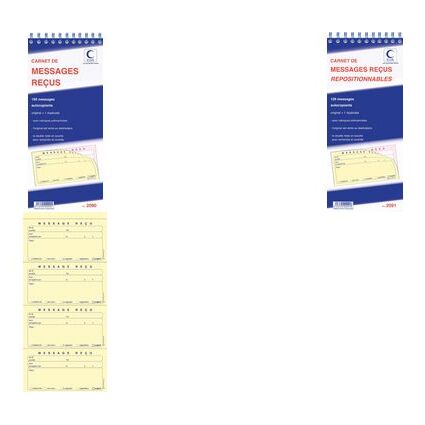 ELVE Carnet de messages reus autocopiant, 322 x 140 mm