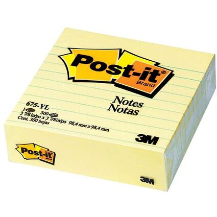 Post-it Haftnotizen XL, 100 x 100 mm, gelb