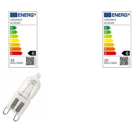 LEDVANCE Halogenlampe HALOPIN PRO, klar, 33 Watt, G9