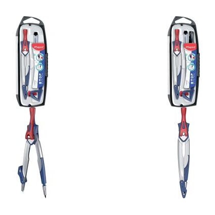 5-teilig grau Maped Zirkelkasten Stop System 3154141961014