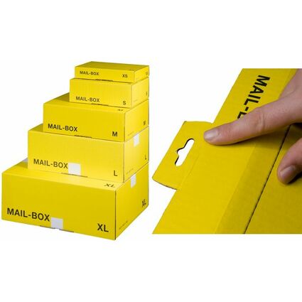 SMARTBOXPRO Paket-Versandkarton MAIL BOX, Gre: XS, gelb