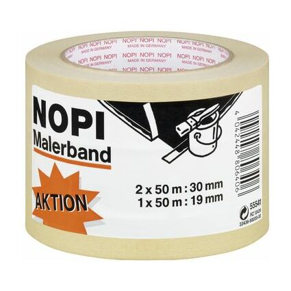 NOPI Maler Krepp Papierabdeckband, 2er Aktions-Turm, beige