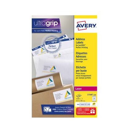 AVERY Etiquette d'adresse, 99,1 x 33,9 mm, blanc