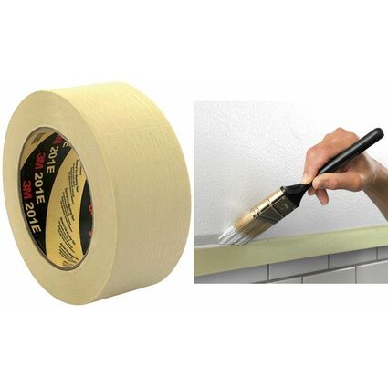 3M Krepp-Klebeband 201E, 18 mm x 50 m, Papier, beige