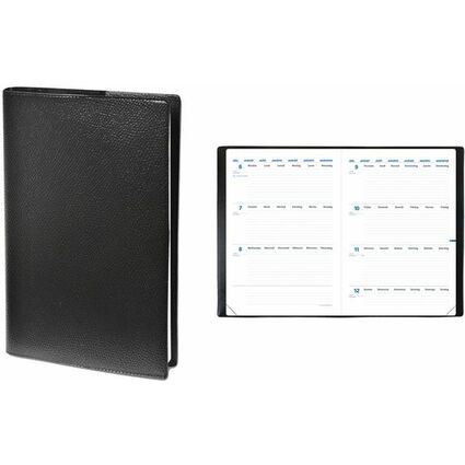 QUO VADIS Agenda "TEXTHEBDO 29 ML", 2025/2026, Impala, noir