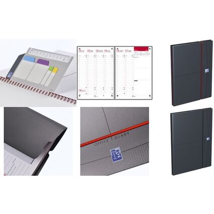 Oxford Agenda semainier Office, 210 x 297 mm, 2026, gris