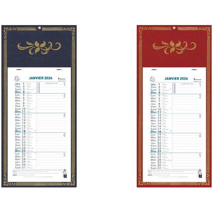 EXACOMPTA Calendrier mural 2026, 230 x 130 mm, fond Skytos