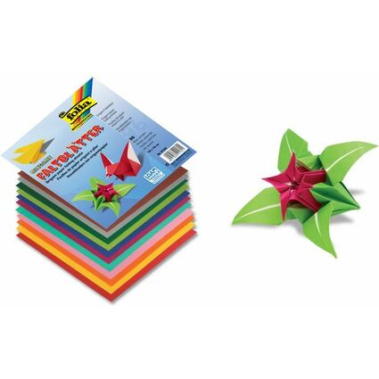 folia Origami-Faltbltter, 130 x 130 mm, farbig sortiert